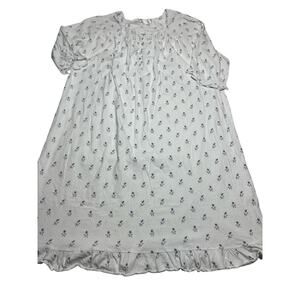 Eileen West Cottagecore Prairie Nightgown Floral Lace Button Front romantIc